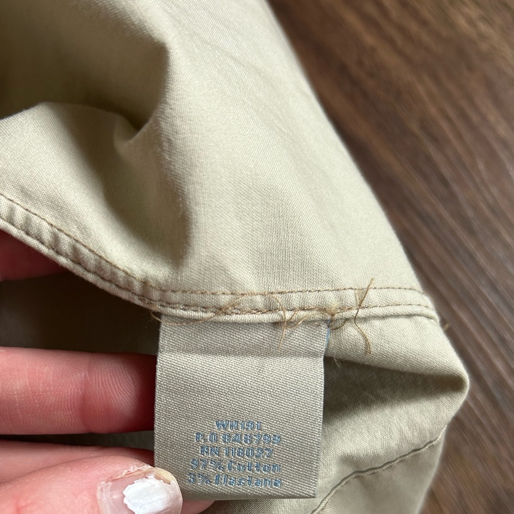 NWOT BODEN Khaki Button Down Cotton Twill Shirt Dress Safari French Utility Sz 6 - Picture 15 of 16